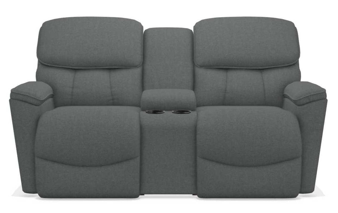 La-Z-Boy Kipling Grey Power Reclining Loveseat With Headrest and Console image