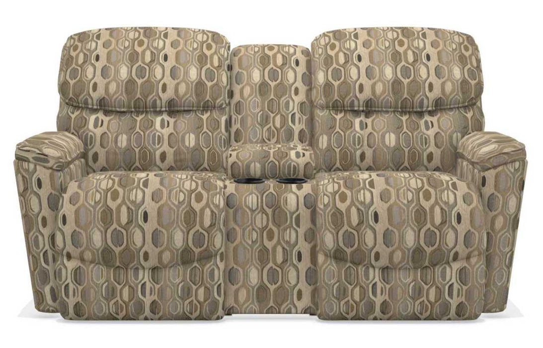 La-Z-Boy Kipling Flax Power Reclining Loveseat With Headrest and Console image