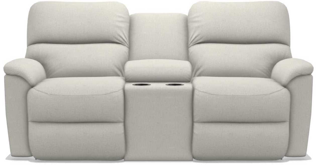 La-Z-Boy Brooks Pearl Power Reclining Loveseat with Headrest and Console image