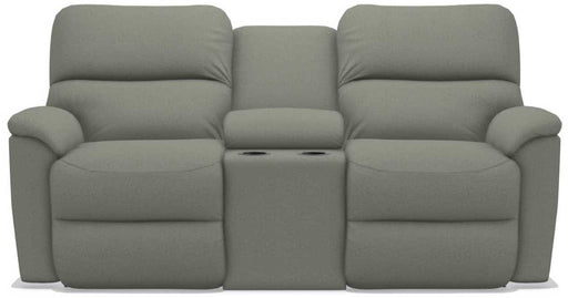 La-Z-Boy Brooks Fossil Power Reclining Loveseat with Headrest and Console image