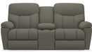 La-Z-Boy Morrison Silver Power Reclining Loveseat with Console image