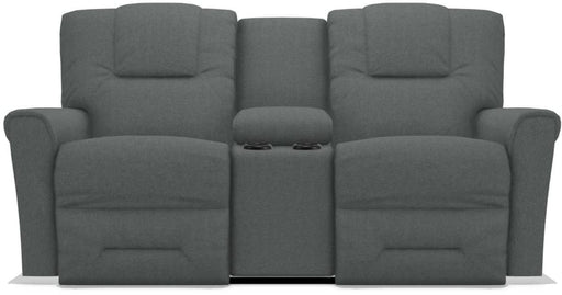 La-Z-Boy Easton Grey Power Reclining Loveseat with Headrest And Console image