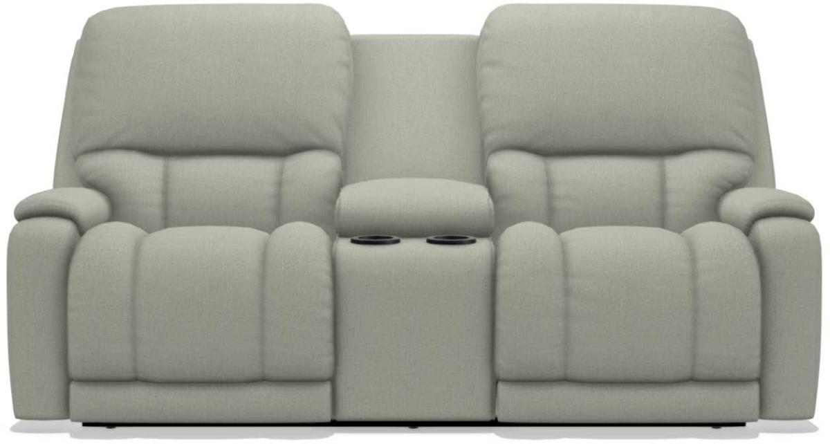 La-Z-Boy Greyson Tranquil Power Reclining Loveseat with Headrest And Console image