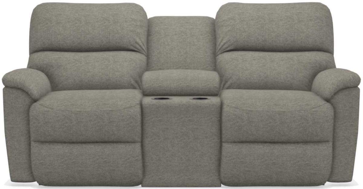 La-Z-Boy Brooks Slate Power Reclining Loveseat With Headrest & Console image