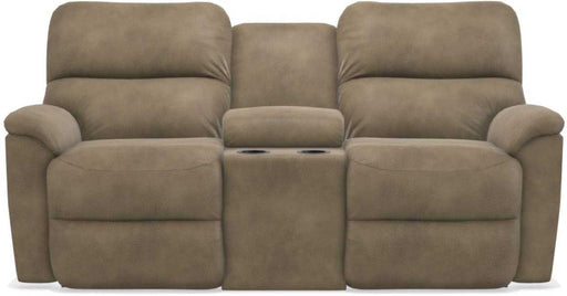 La-Z-Boy Brooks Mushroom Reclining Loveseat With Console image