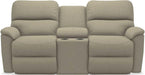 La-Z-Boy Brooks Teak Reclining Loveseat With Console image