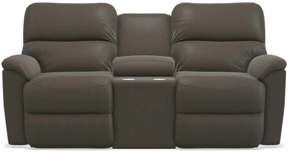 La-Z-Boy Brooks Tar Reclining Loveseat With Console image