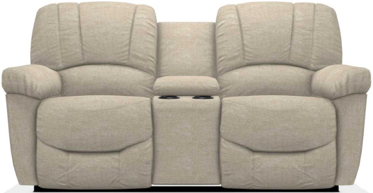 La-Z-Boy Hayes Eggshell La-Z-Time Power-Reclineï¿½ Console Loveseat with Power Headrest image