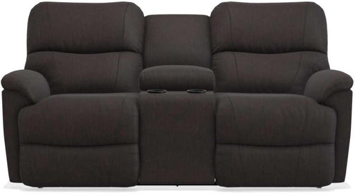 La-Z-Boy Trouper La-Z-Time Walnut Reclining Loveseat with Console image