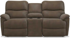 La-Z-Boy Trouper La-Z-Time Mink Reclining Loveseat with Console image