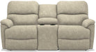 La-Z-Boy Trouper La-Z-Time Stucco Reclining Loveseat with Console image