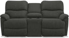 La-Z-Boy Trouper La-Z-Time Ink Reclining Loveseat with Console image