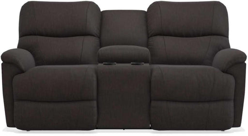 La-Z-Boy Trouper PowerRecline La-Z-Time Walnut Reclining Loveseat with Headrest and Console image