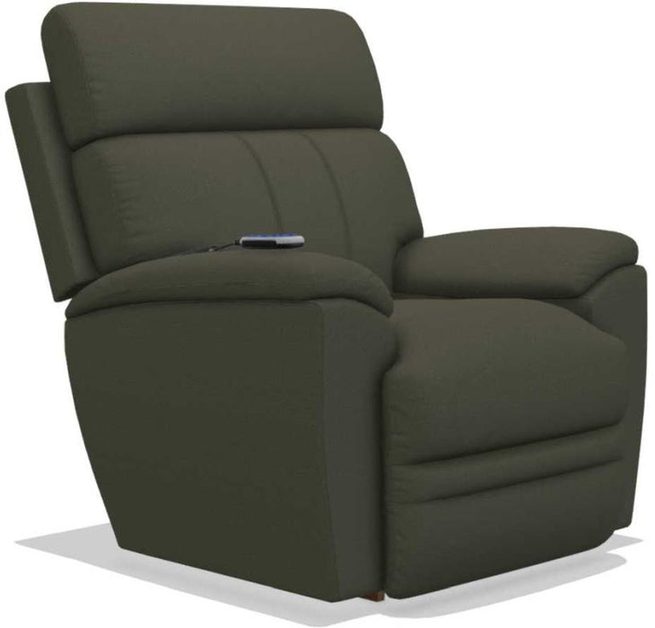 La-Z-Boy Talladega Charcoal 2-Motor Massage & Heat Power-Recline-Xr Reclina-Rocker Recliner image